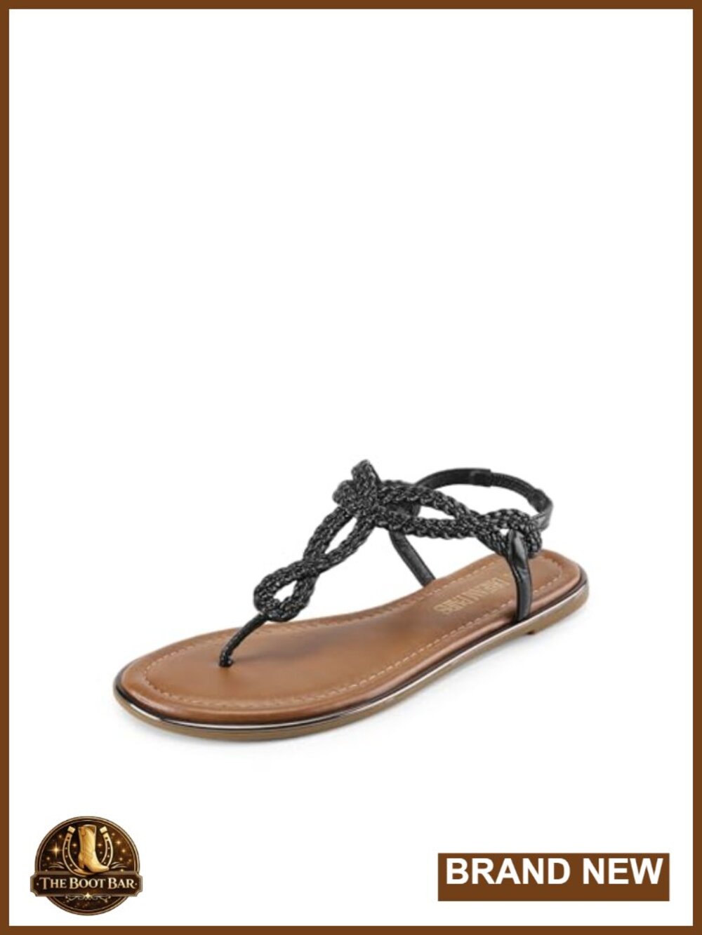 Women's Flat T-Strap Dressy Sandals Braided Boho Summer Vacation